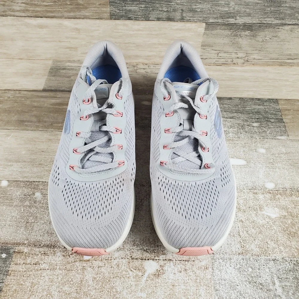 Skechers Arch Fit 2.0 Big League Womens Shoes Sz 10 Athletic Light Gray Sneakers